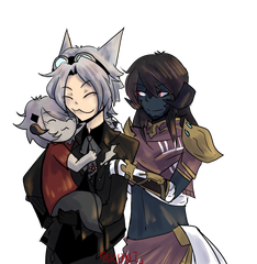 Eses and her wife (Kokoghoa Borlaaq) and daughter (Nara)